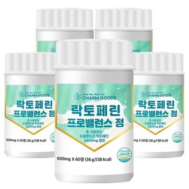 ChamGoods 락토페린 프로밸런스 60정 5통 Lactoferrin ProBalance 60 Tablets 5 Bottles