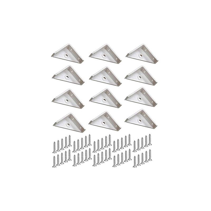 TERF® 12 Pcs Heavy Duty White Plastic 50mm Angel Mounting
