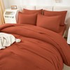 Litanika Burnt Orange Comforter Full Size Set - 7 Pieces