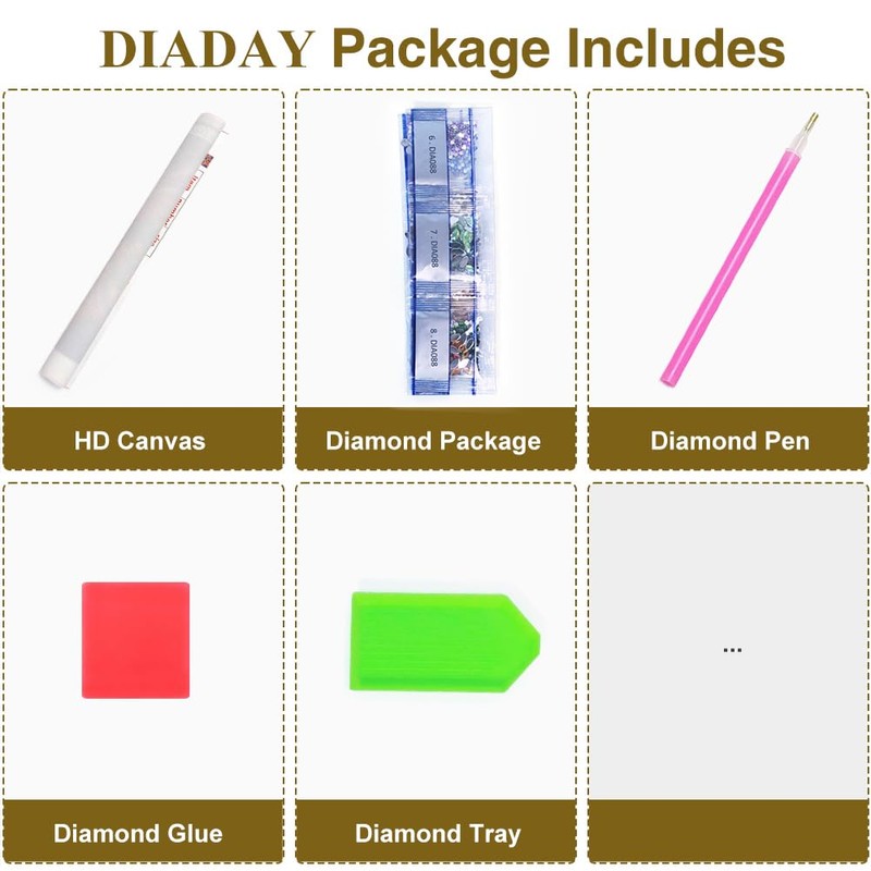 DIADAY Elegant Woman Special Shape Diamond Painting Kit, Diamond Art