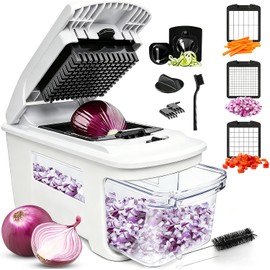 CHEFOLLA Cortador de Verduras Multifunción 5 en 1 de Gran Capacidad 1.5 L