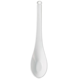 Wada Corporation Enameled Kitchen Chinese Astragalus Spoon, Large, 7.2 inches (182 mm), White