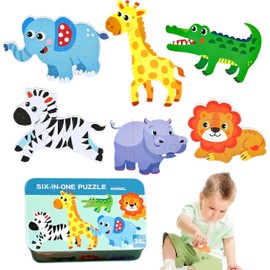 Neuytiky Children's Puzzle, Wooden Toy for Children, Puzzles, Children's Puzzle from 3 Years, Montessori Toy for Christmas, Birthday, Children's Day, for Boys and Girls, Children's Puzzle from 3 4 5
