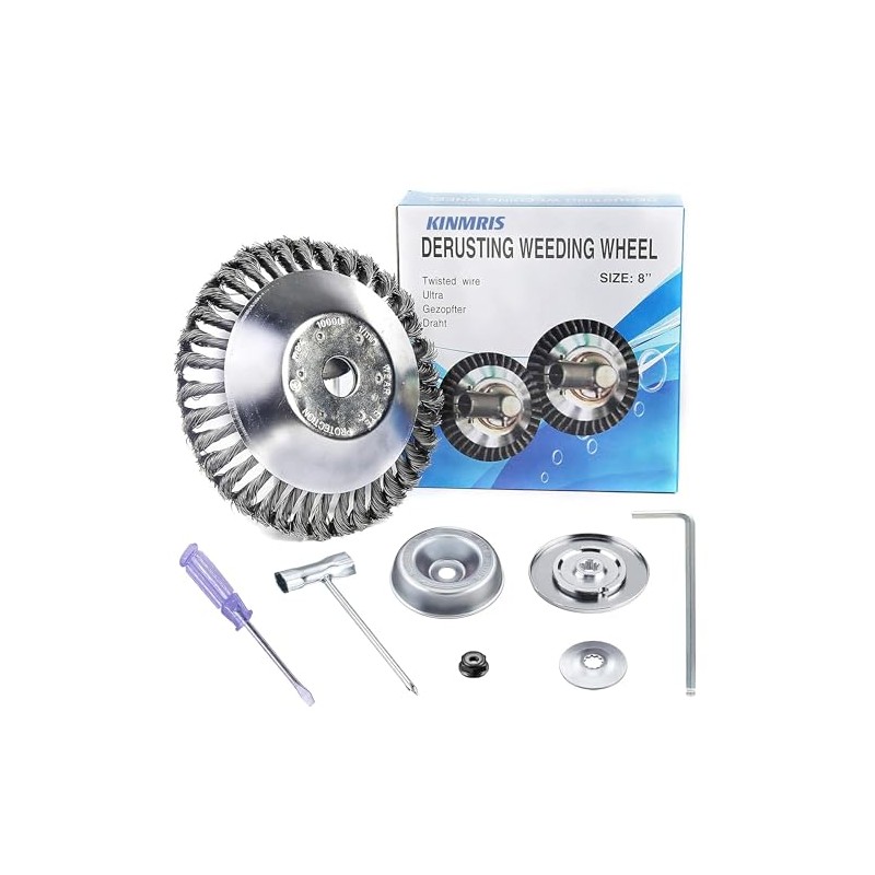 KINMRIS Steel Wire Brush Trimmer Head Replacement and Accessories, Garden