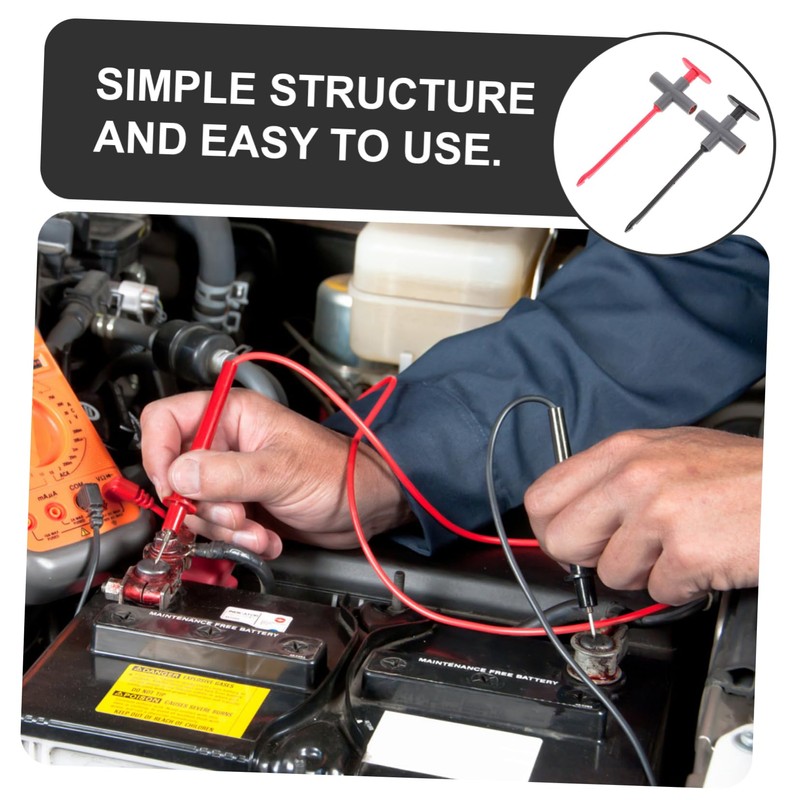 Operitacx Multimeter Test Leads 2pcs Puncture Needle Probes Abs Car
