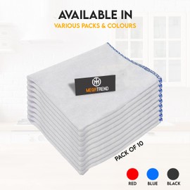 MegaTrend Dish Cloth - Pack of 10 Heavy Duty 100% Pure Cotton Dish Cloths - Super Absorbent Double Layered Washing Kitchen Cloth - Machine Washable Cleaning Cloths for Home- Size: 30x30cm | Pack of 10