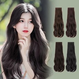 Long wave hairpiece partial wig 3 pieces SD-230905 (KYR-WCD62B9) black 60cm / 롱 웨이브 헤어피스 부분가발 3개입 SD-230905 (KYR-WCD62B9) 흑색60cm