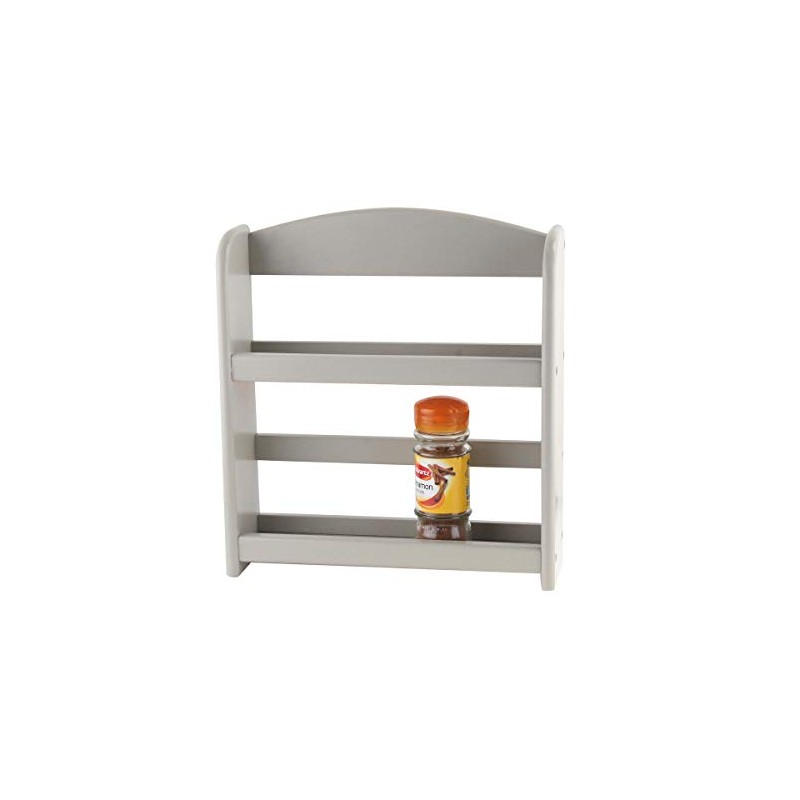 APOLLO 4941 Spice Rack 2-tier GREY, Wood, 7 x 27