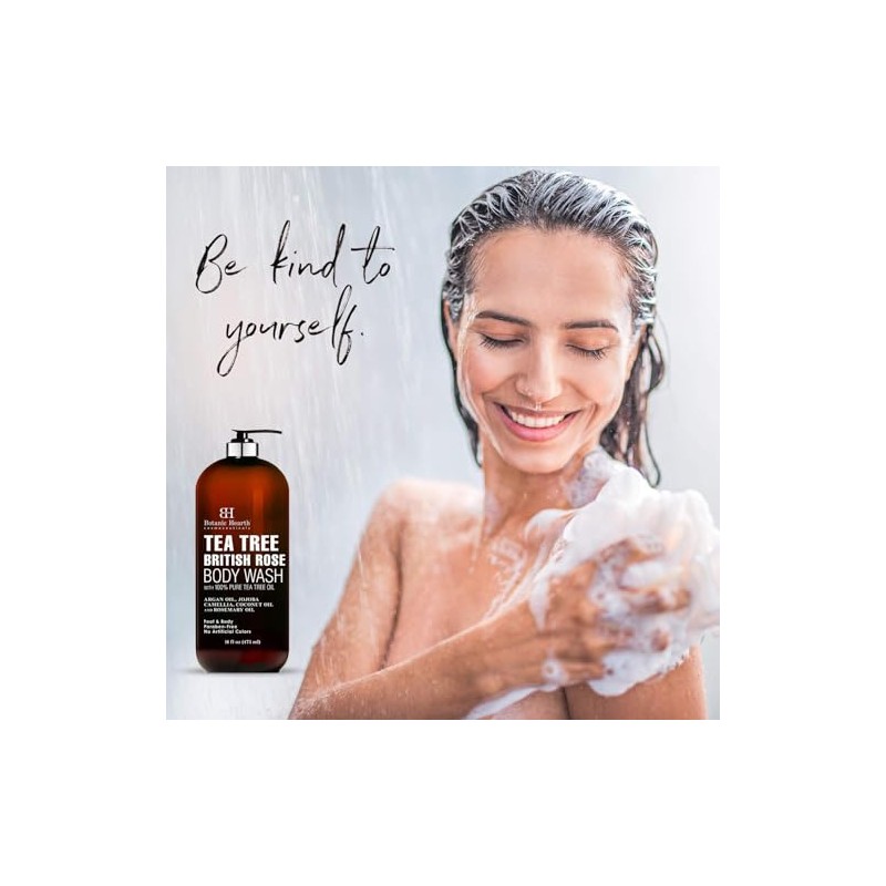Botanic Hearth- Gel de baño de árbol de té con
