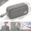 KALIDI Pencil Case with 3 Compartments Large Capacity Pencil Case