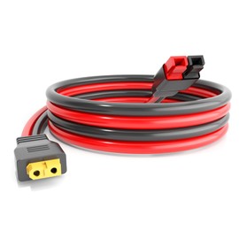XT60 Female Head to 45A Anderson Connector Adapter. 10AWG Cable Suitable for Outdoor Power Banks, Lithium Battery Packs, Solar Panels to Portable Power Station Extension Cords. (0.6M/2FT)