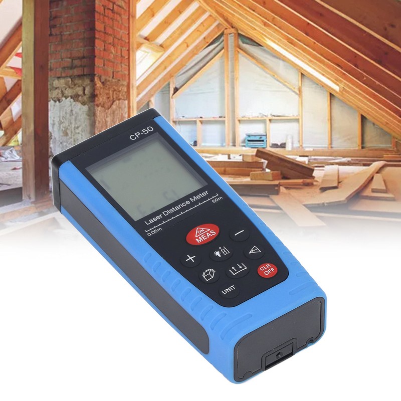 165ft Laser Distance Measure M in Ft Handheld Waterproof Laser