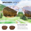 Xagger Polarized Brow Bar Aviator Sunglasses for Men Pilot Military