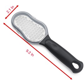 Manual Foot File, 9.2 Inch Stainless Steel Grinder for Professional Foot Rasp Callus Remover (Black)