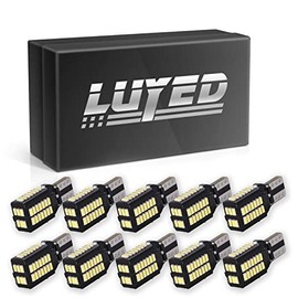 LUYED 10 X 900 Lumens Super Bright 3014 48-EX Chipsets T10 921 194 RV Trailer 12V Car Backup Reverse LED Lights Bulbs Light Width Lamp,Xenon White