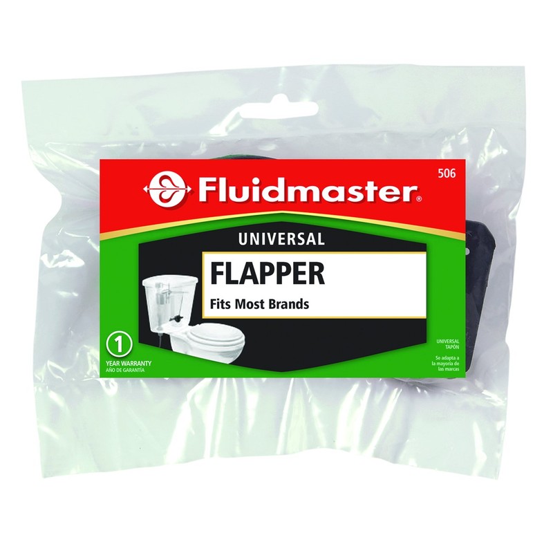 Fluidmaster 506 2-Inch Universal Flexible Frame Toilet Flapper , Black