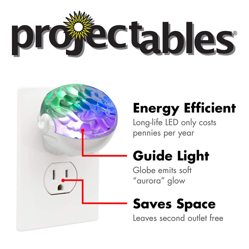 Projectables Northern Lights LED Projection Night Light with Moving Atmospheric