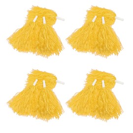 PUZINE Pack of 12 Cheerleading Plastic Pom Poms (1 Dozen), Yellow