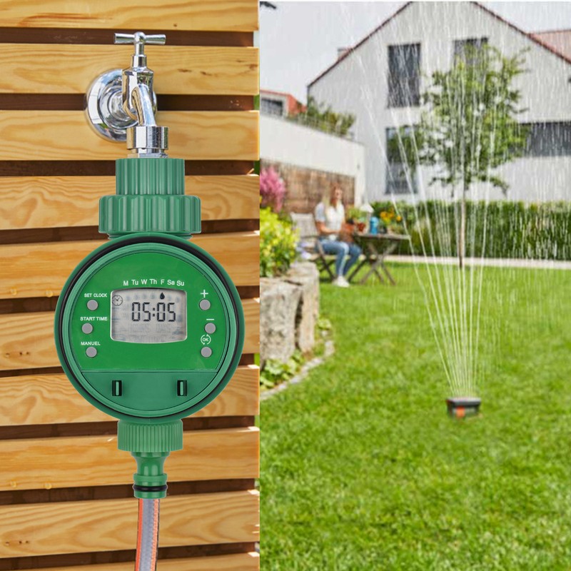 Lepmerk Digital Automatic Watering Timer Programmed Garden Irrigation Timer Battery