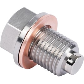ieron Magnetic Oil Drain Plug, M14 x 1.5 Stainless Steel Oil Sump, Magnetic Oil Drain Plug, Car Oil Plug, Replacement Fittings for Most Cars
