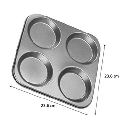 Chef Aid Yorkshire Pudding Pan, Large 4 Cup Non-stick tray 23.6CM x 23.6CM Diameter Perfect for Sunday Roasts