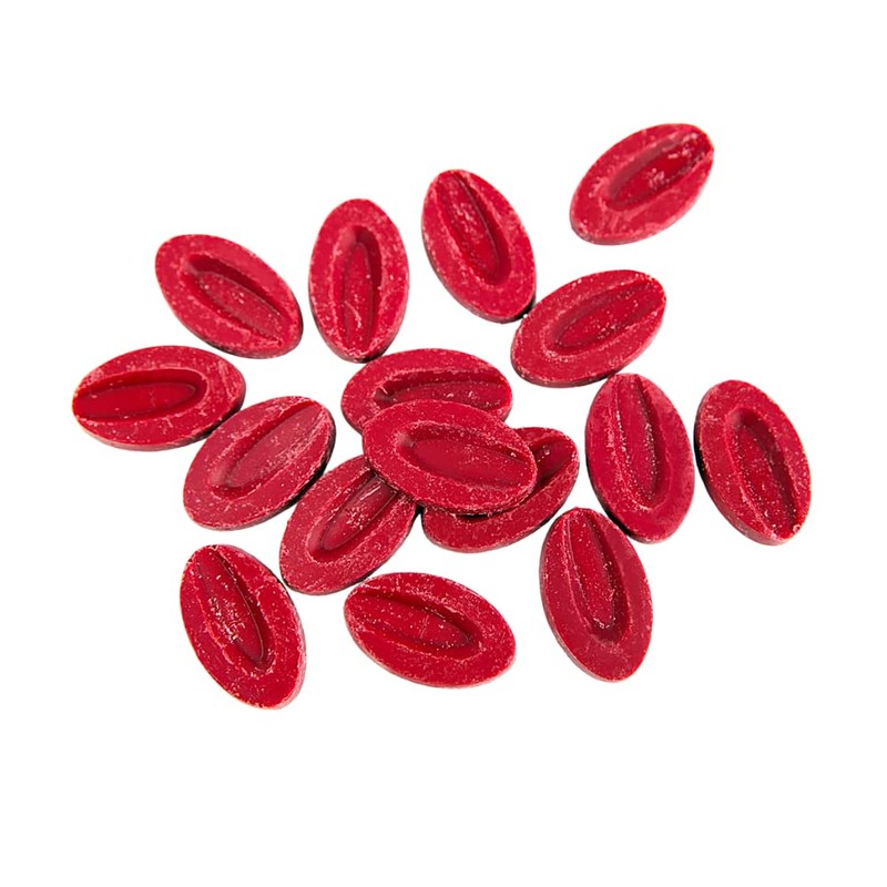 Valrhona 100-Percent-Natural Inspiration Raspberry Couverture Feves, 1 Pound