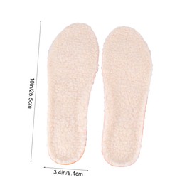 Healvian Warm Winter Insoles Lambs Wool Shoe Pads for Men Women Foot Care Sports Insoles Size 37-39