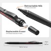 Nicpro 20PCS Black Metal Mechanical Pencil Set in Leather Case,