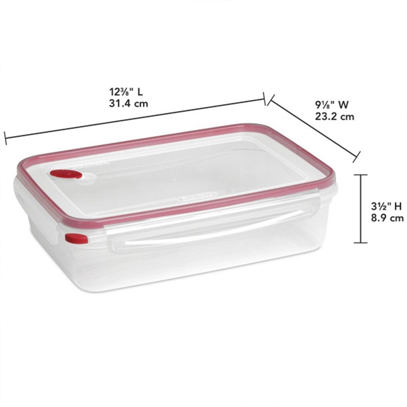 Sterilite 4 Pack Food Storage Container, Ultra-Seal Airtight Snapware with