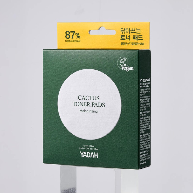 YADA Cactus Toner Pad Moisture Pore Soothing Pad Vegan Travel