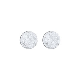 Elli Women's Stud Earrings Hammered Antique Trend in 925 Sterling Silver, Sterling silver, None