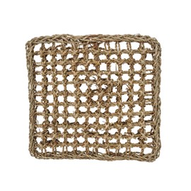 Bohue Bird Toys Foraging Wall Foraging Toys Edible Seagrass Woven Bird Climbing Net for Parakeets Lovebirds (30 * 30cm)