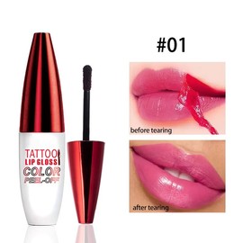 Tear off Glossy lipstick, natural Moisturizer , not easy to peel off, non stick to the cup, lightweight, bright Valentine's Day color Hydrate care cosmetics:_#01