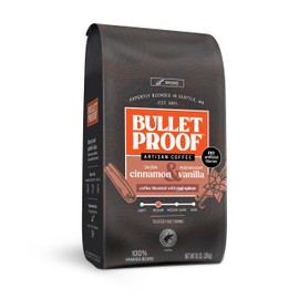 Bulletproof Cinnamon & Vanilla Flavored Ground Coffee, 10 Ounces, Medium Roast, Clean Coffee Tested for Toxins, No Artificial Flavors, 100% Arabica Beans