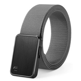 FAIRWIN Men's Belt, Tactical Stretch Nylon Web Belts with Quick Release Buckle for Jeans Pants Shorts