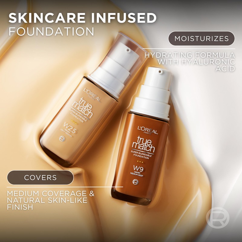 L'Oreal Paris True Match Super-Blendable Foundation, Medium Coverage Liquid Foundation