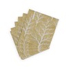 Winter Trees Gold & White Cocktail Napkins - 20 Per