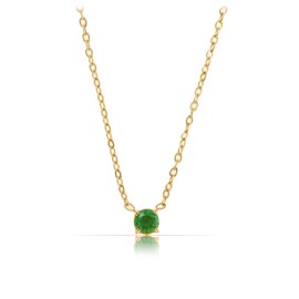 Made by Nami Gemstone Necklace Gold Women's 40 + 5 cm Waterproof Gift for Her, Stainless Steel