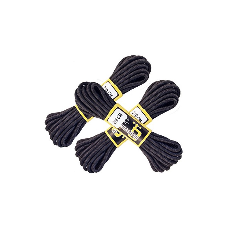 Extra long Black Boot Laces Pack of Three Pair Extra