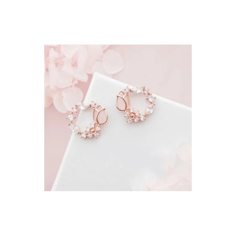 Juego Collar Aretes Elegante Fino Para Dama Mujer Con Piedra