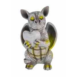 Udo Schmidt Dragon child in love with heart garden figure love skulpture gargoyle