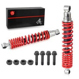 Front Shocks Absorber Red Spring & Bolt lock Nut Compatible with Yamaha Banshee 350 YFZ350 1987-2006