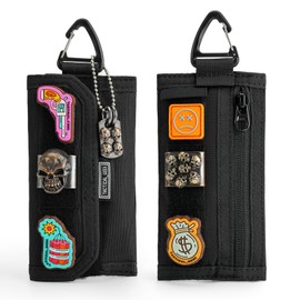 TACTICAL GEEK Storage A2 M EDC Pouch Organizer, Nylon Coin Purse, Multi-Purpose EDC Storage Pocket, Multitools Small Pocket Organizer for Men, Compact Gadget Pouch for Daily Carry,Black