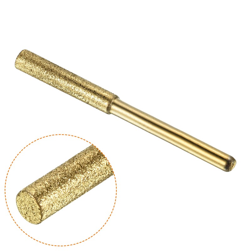 PATIKIL 4mm Diamond Chain Saw Sharpener 4pcs Titanium Plated Sharpener