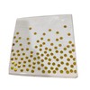 BIMLADUO 20 White Napkins with Gold Dots, Disposable 5x5 inch
