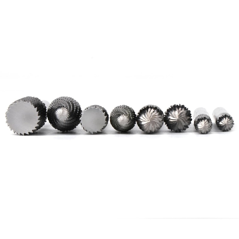 VALYRIANTOOL 8PCS Carbide Burr Set 1/4" Shank, Double Cut Tungsten