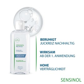 Ducray Sensinol Anti-Itching Shampoo Instant Soothing Polidocanol Relieves Itching by 77% pH Skin Neutral Sensitive and Irritated Scalp Without Fragrances 200 ml