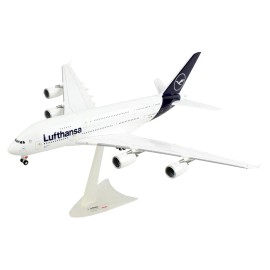 DCD Herpa 1/200 Plastic Model Airplane Airbus A380 Commercial Aircraft 'Lufthansa' (D-AIMK) White Dark Blue Tail for Display