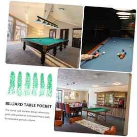 CORHAD 6pcs Cotton Billiard Net Pockets for Pool Tables Replacement Bags Easy to Install Billiards Accessories for and