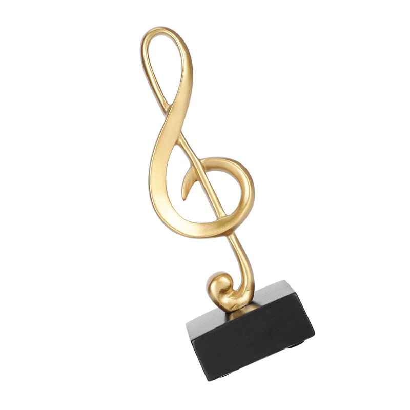 AUNMAS Figura de Nota Musical, Estatua de Nota Musical Dorada